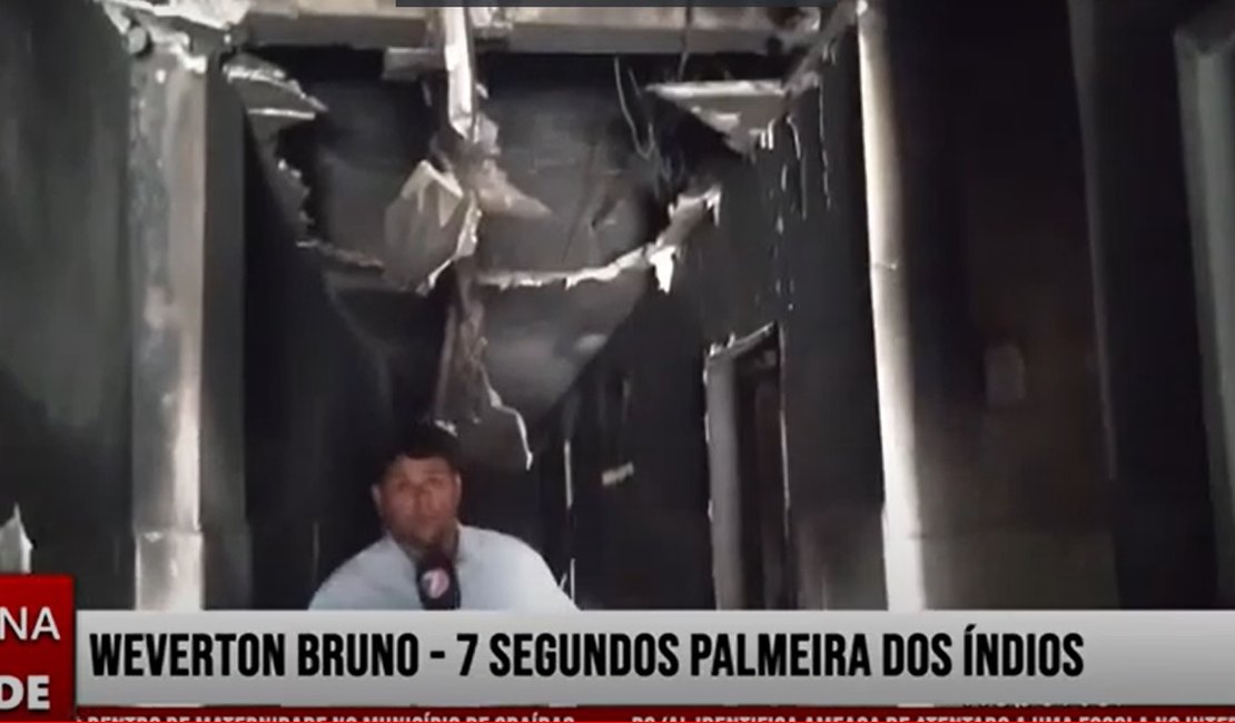 'Achei que ia morrer', diz vítima de incêndio em prédio comercial de Palmeira