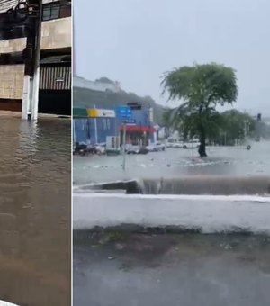 [Vídeo] Chuva provoca alagamentos, trânsito e transtornos em Maceió
