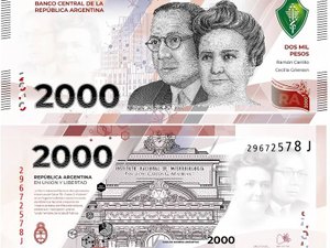 Mergulhada em inflação, Argentina lança nota de 2.000 pesos, equivalente a R$ 20