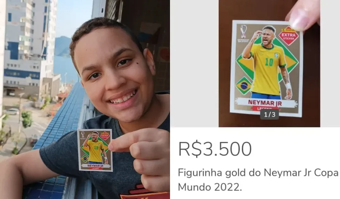 COLECIONADOR RECUSA OFERTA DE R$ 3 MIL POR FIGURINHA RARA DO NEYMAR:  'AGUARDANDO NOVAS PROPOSTAS' - PC Notícias