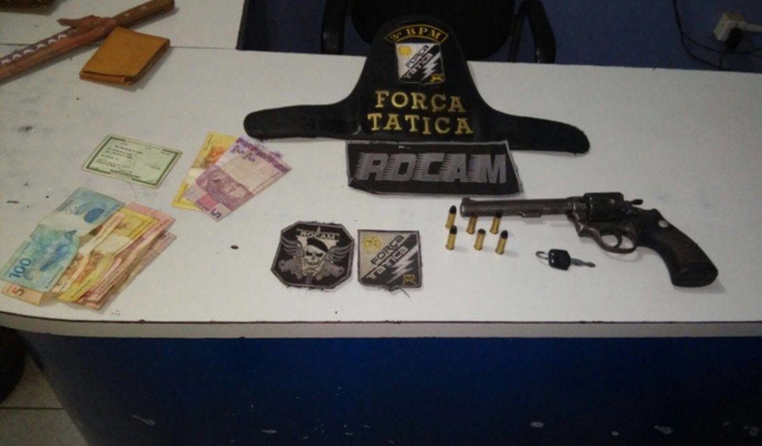 PM recupera arma durante abordagem em Palmeira dos Índios