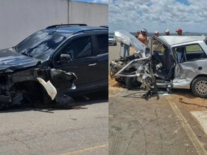 Homem fica ferido após colisão entre carros na AL-486, em Arapiraca