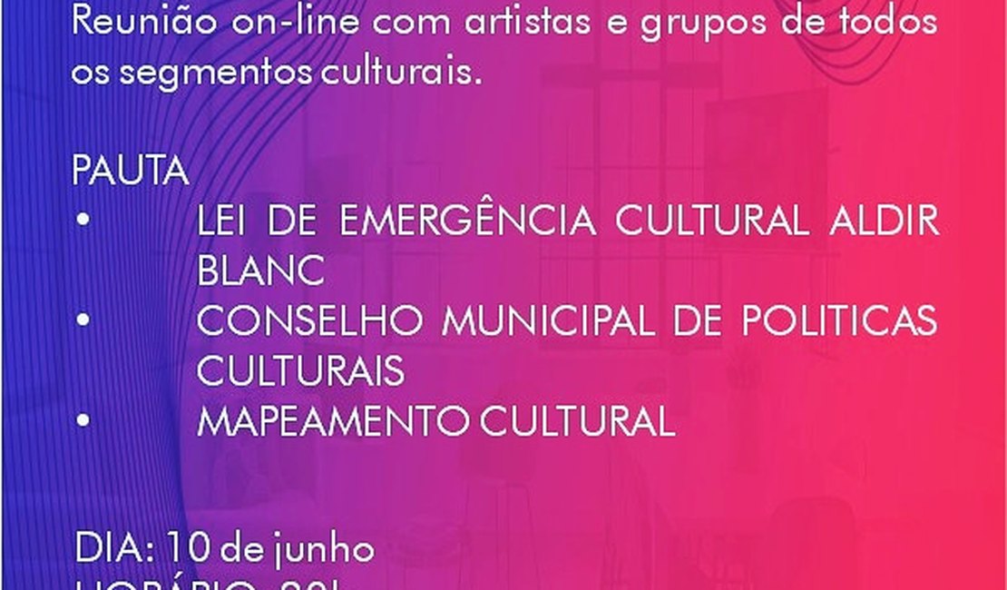 Fórum Cultural de Arapiraca acontece de forma on-line nesta quarta 