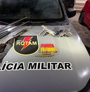 Polícia apreende arsenal durante operação na zona rural de Anadia