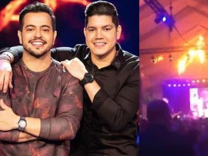 Show de dupla sertaneja é interrompido após fogo no palco