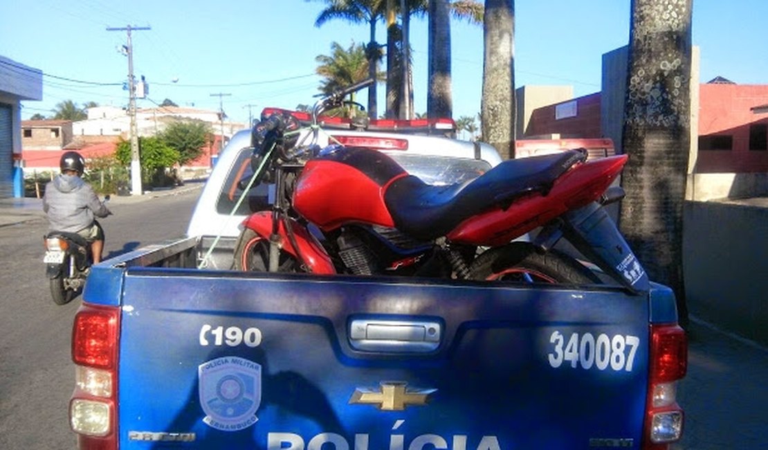 Moto roubada em Arapiraca é apreendida em Bom Conselho-PE