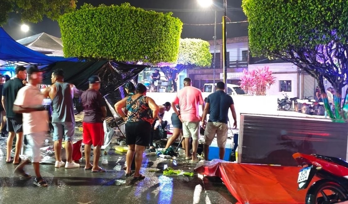 Homem causa acidentes em série e atropela oito pessoas em Joaquim Gomes