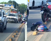 Motociclista fica ferida após acidente na Avenida Governador Afrânio Lages