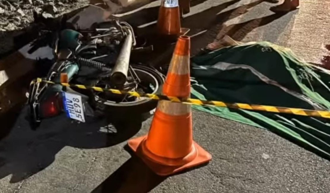 Acidente envolvendo moto e caminhão deixa um morto e outro ferido em Santana do Ipanema
