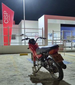 Moto roubada neste domingo é abandonada na zona rural de Craíbas