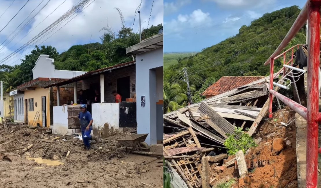 Chuvas provocam estragos e deixam famílias desabrigadas em Coqueiro Seco