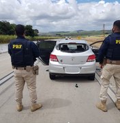 PRF troca tiros com assaltantes e recupera veículo roubado de motorista de aplicativo