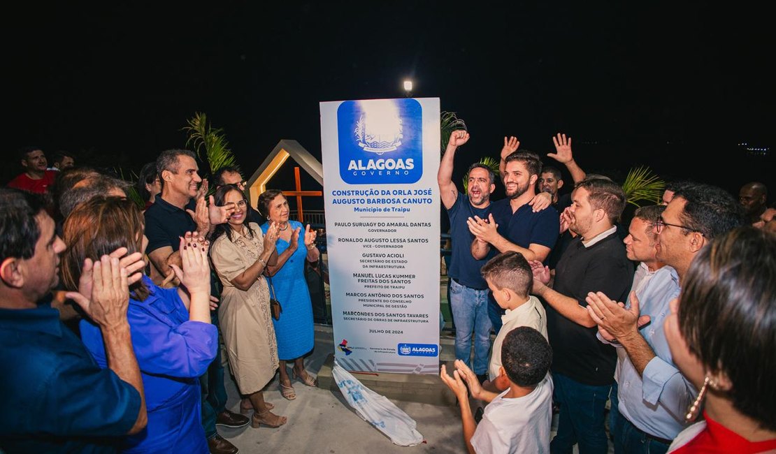 Prefeito Lucas Santos celebra a entrega da primeira etapa da orla e inaugura praças em Traipu