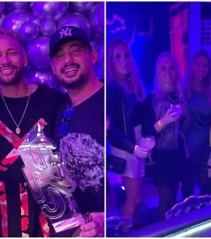 Neymar promove festa com três mulheres para cada homem