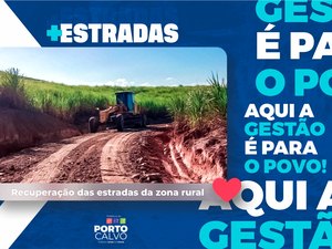 Prefeitura de Porto Calvo inicia trabalho de recuperação das estradas rurais do município