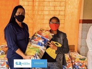 Prefeitura faz distribuição de cestas básicas para famílias vulneráveis de Lagoa da Canoa