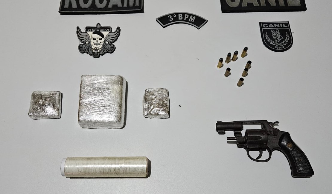 PM apreende 25 armas de fogo e mais de 10 kg de drogas na última semana em Alagoas