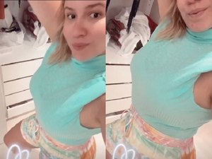 Marília Mendonça mostra cinturinha fina em vídeo de look