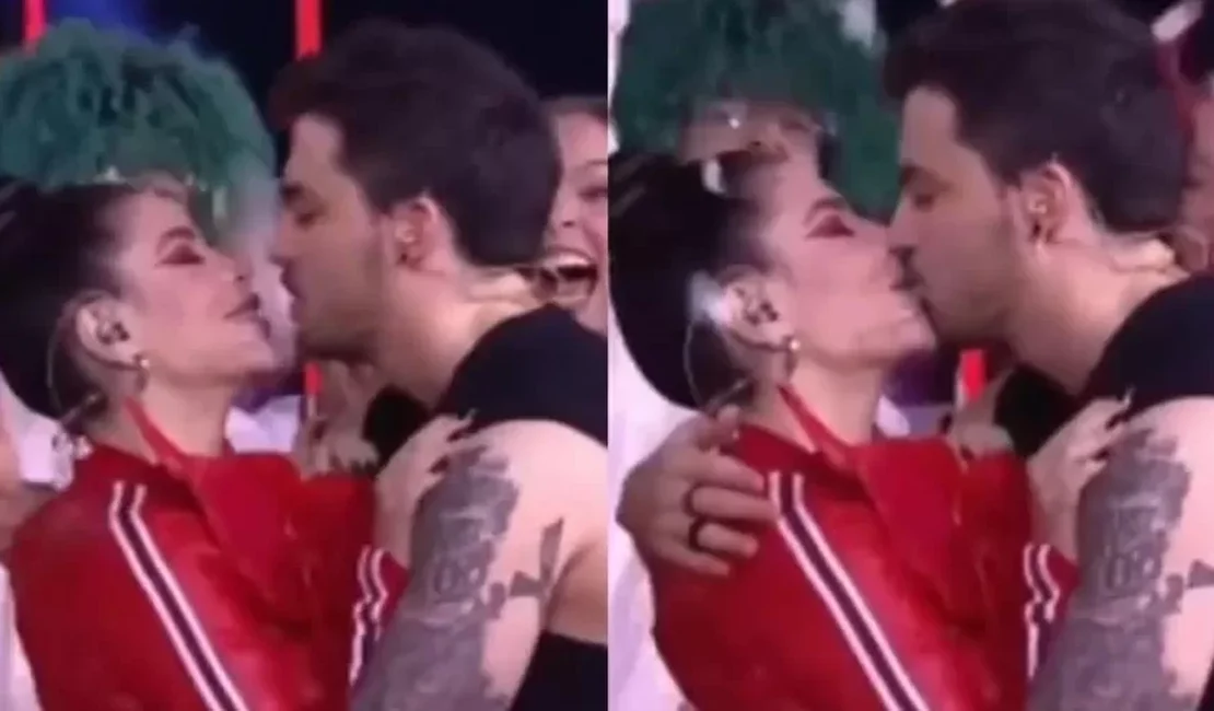 Gkay e Felipe Neto se beijam após flertes nas redes sociais
