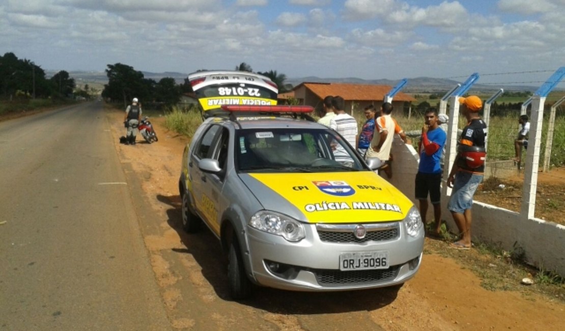 Acidente com motociclista é registrado na AL 110, em Limoeiro de Anadia