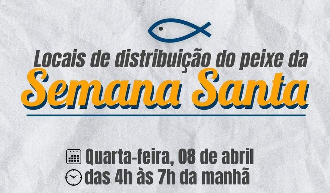 Prefeitura de São Luís do Quitunde entrega peixes na Semana Santa