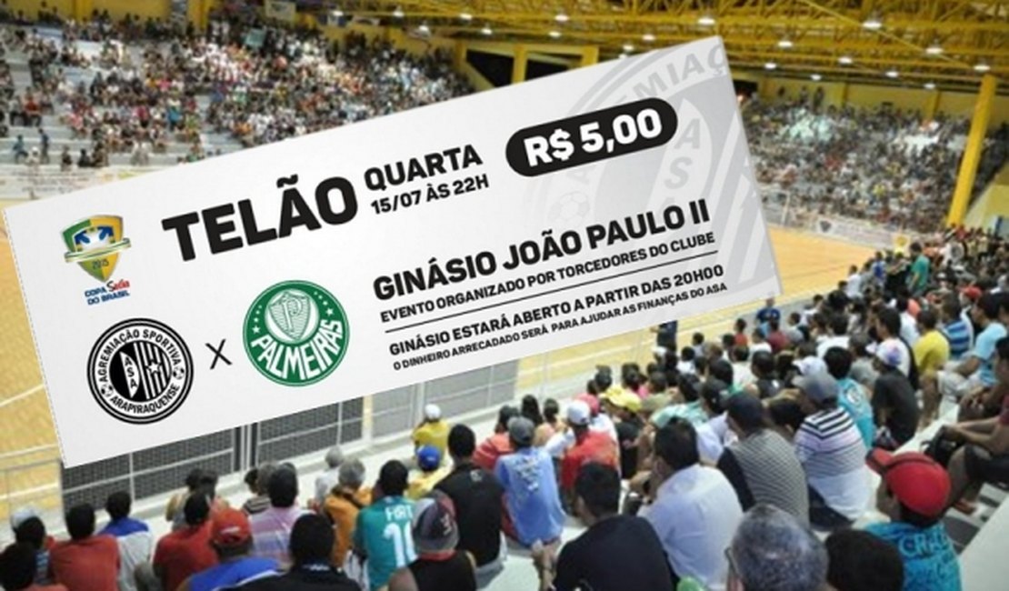 Jogo ASA e Palmeiras será transmitido em telão no ginásio João Paulo II