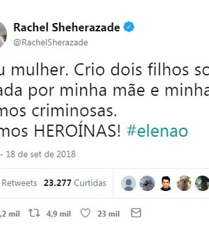 Sheherazade adere a protesto contra Bolsonaro e é criticada na internet