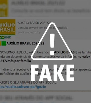 Mensagem solicitando cadastro para receber Auxílio Brasil em aplicativo é falsa