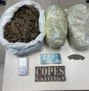 Traficante é preso pela COPES com mais de 2kg de maconha em Inhapi