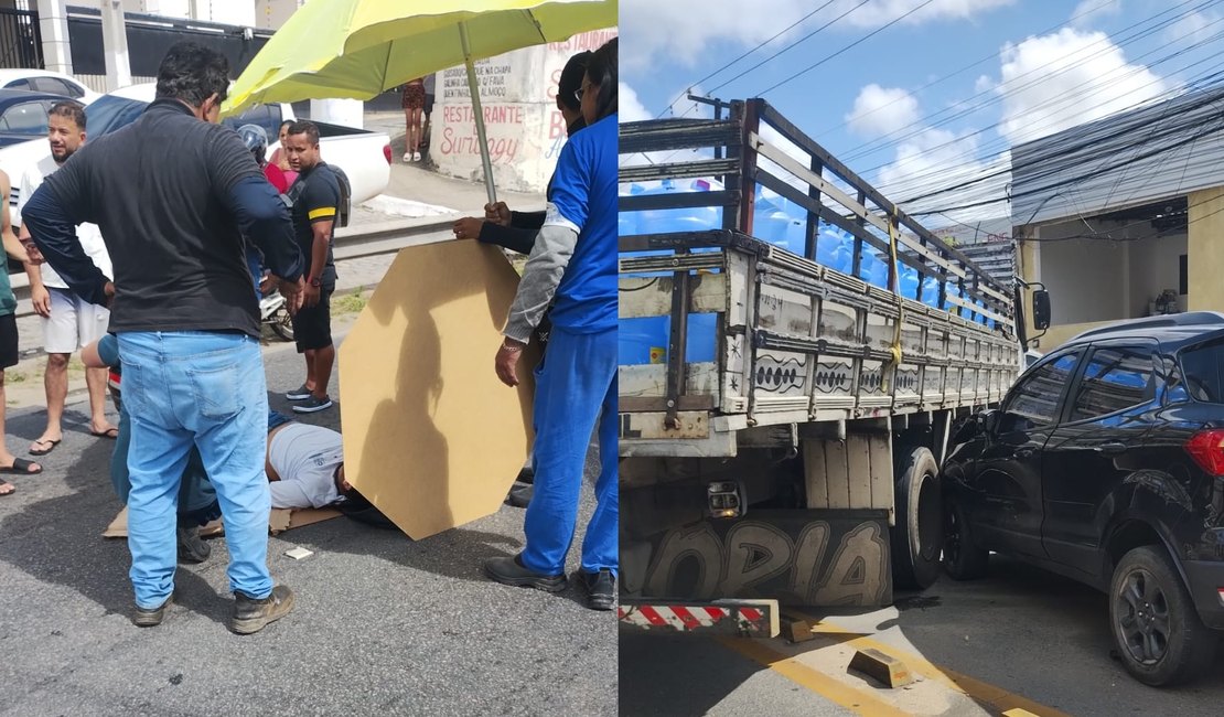 Adolescente é atropelado ao tentar atravessar fora da faixa na Avenida Menino Marcelo