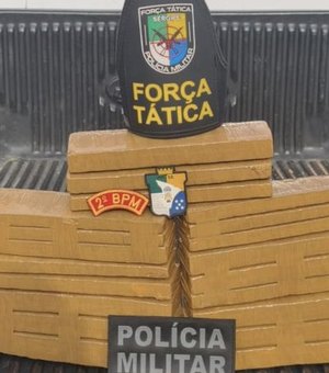 Operação entre PMs de Alagoas e Sergipe prende foragido e apreende 25 quilos de drogas