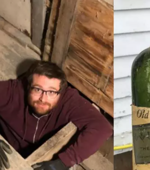 Casal descobre garrafas de uísque com mais de 100 anos ao realizar reforma da casa