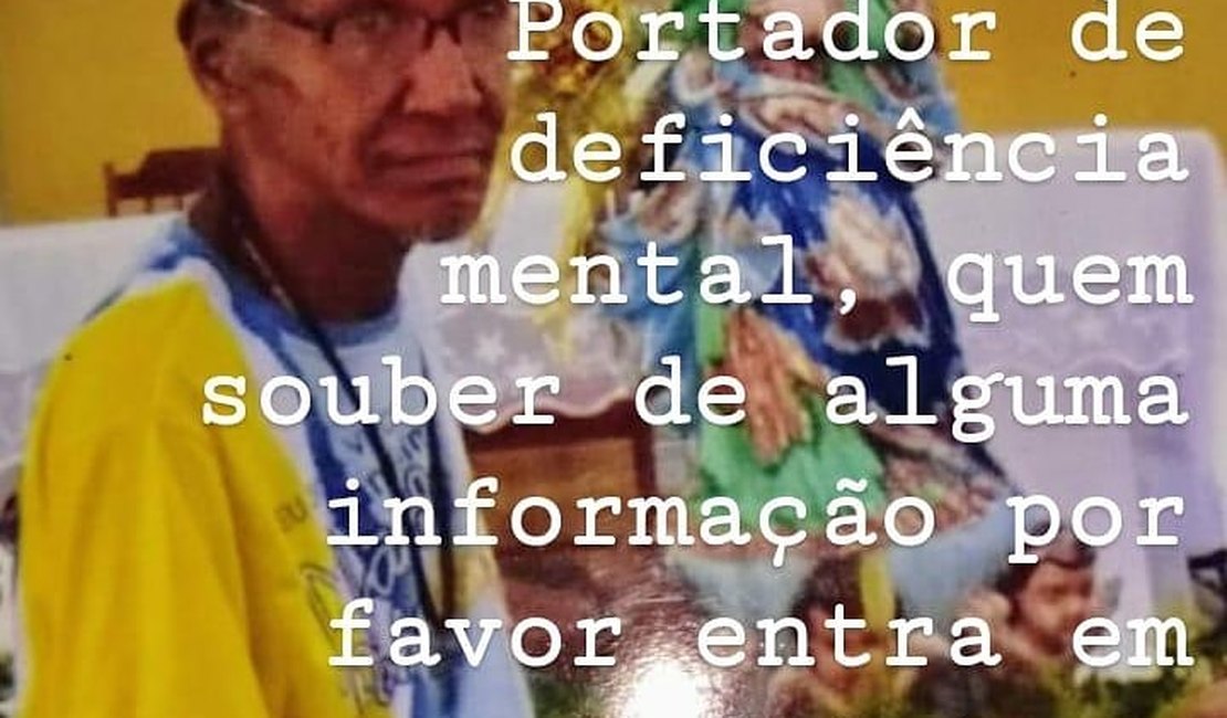 Família procura por deficiente mental desaparecido em Maceió 