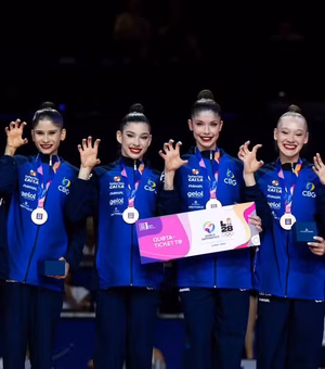 Brasil é bronze no Mundial de ginástica rítmica e fatura vaga nas Olimpíadas