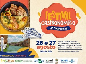 1° Festival Gastronômico de Piranhas é a mais nova atração no calendário de eventos em AL