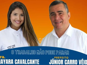 Em Jacuípe, Carro Véio tem 93% de aprovação e sobrinha Mayara 82% de intenção de votos em 2024, diz pesquisa