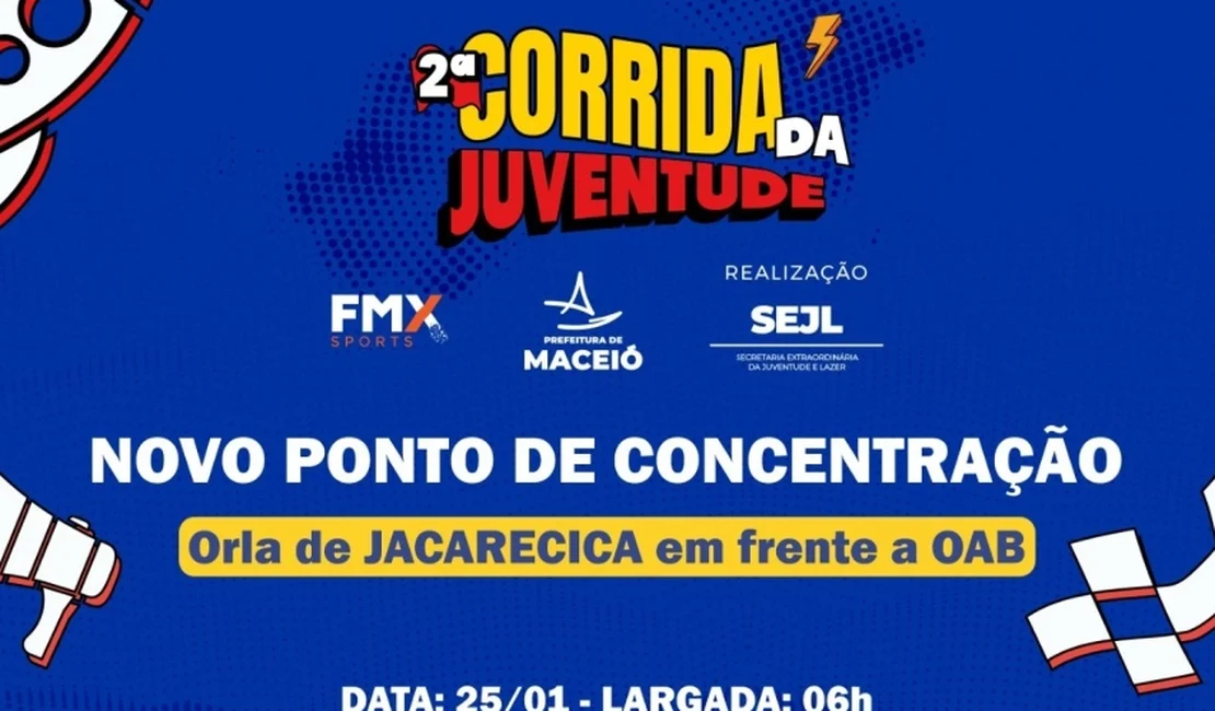 2ª Corrida da Juventude tem novo local de largada na Orla de Jacarecica
