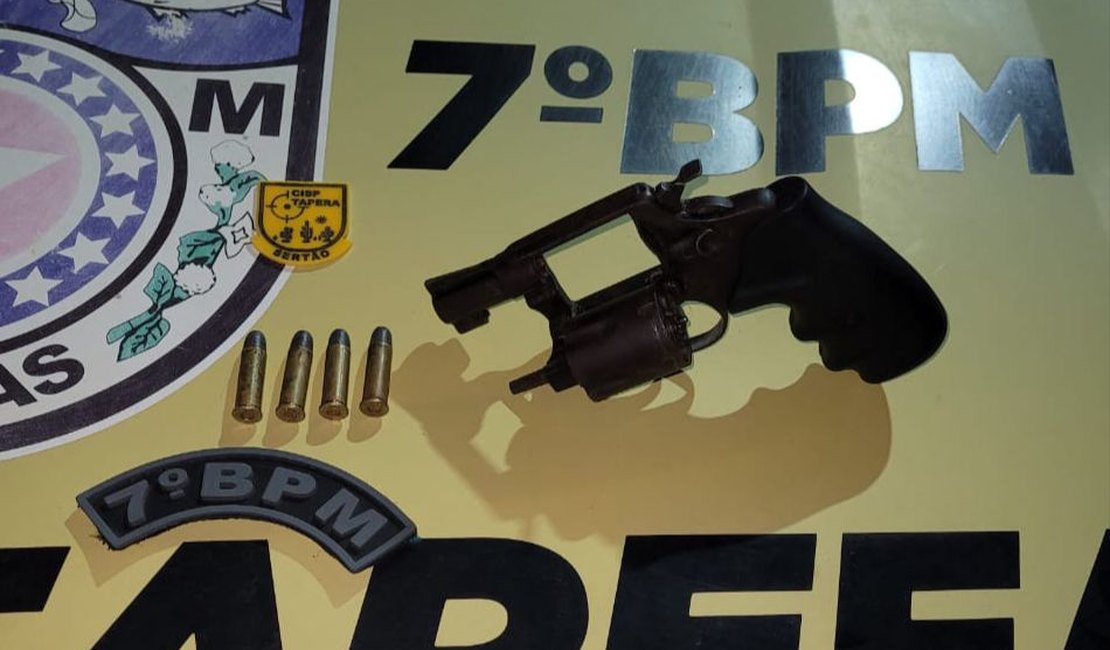 Homem é preso por ameaçar de morte e porte ilegal de arma em São José da Tapera