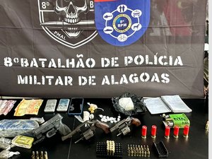PM apreende arsenal e líderes de organização criminosa são neutralizados em Rio Largo