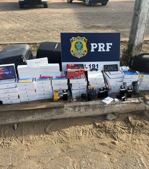 Carga de eletrônicos e perfumes avaliada em R$ 370 mil é apreendida no Agreste de AL