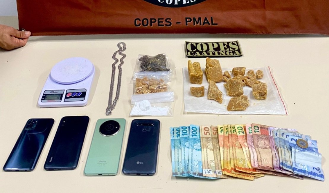 PM apreende mais de 700 gramas de entorpecentes em operações no interior de Alagoas