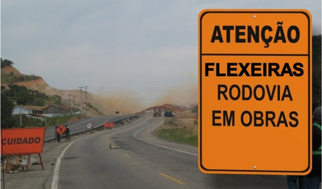 PRF interdita trecho da BR-101 em Flexeiras para detonação de rochas