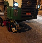 Motociclista fica ferido após colidir em caminhão, na AL-115, em Igaci