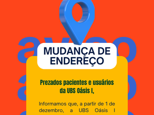 Temporário: UBS Oásis I passa a funcionar em novo endereço em Palmeira dos Índios