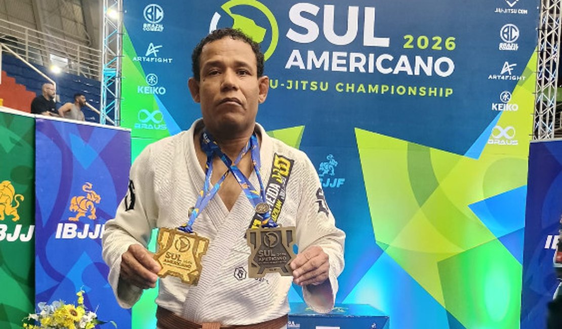 Atleta de Arapiraca conquista título sul-americano de jiu-jítsu em São Paulo