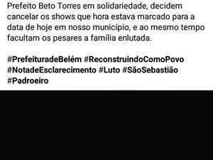 Prefeitura decide cancelar festa do padroeiro após homem morrer eletrocutado