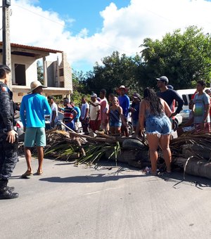 Manifestantes bloqueiam rodovia AL 101 Norte em Maragogi