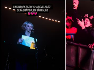 Linkin Park faz chá revelação de fã grávida no meio do show em SP