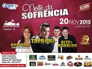 Noite da sofrência agita Arapiraca em novembro