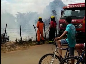 Incêndio em área de vegetação assusta moradores no Agreste 